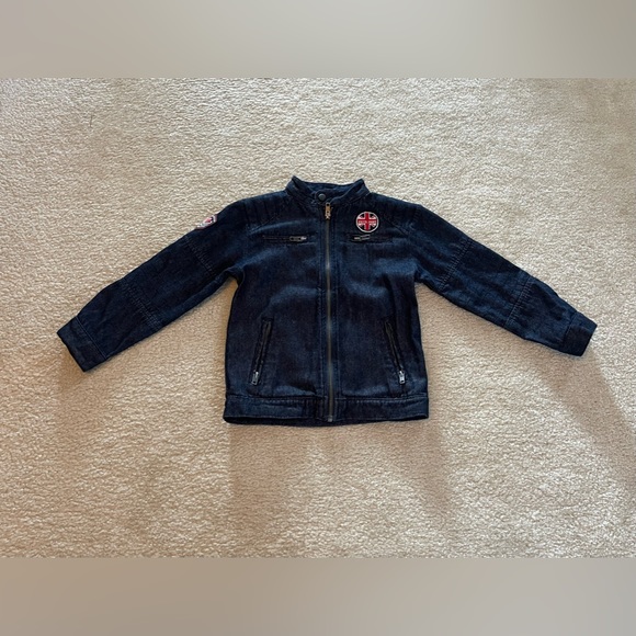 PT 95 Kids Motorcycle Blue Jean Jacket with Patches - Size: 6 - Picture 2 of 11